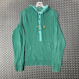 Vintage Nuon Green Henley Pullover Sweater Men's Casual‎ Comfort Wear Size XL